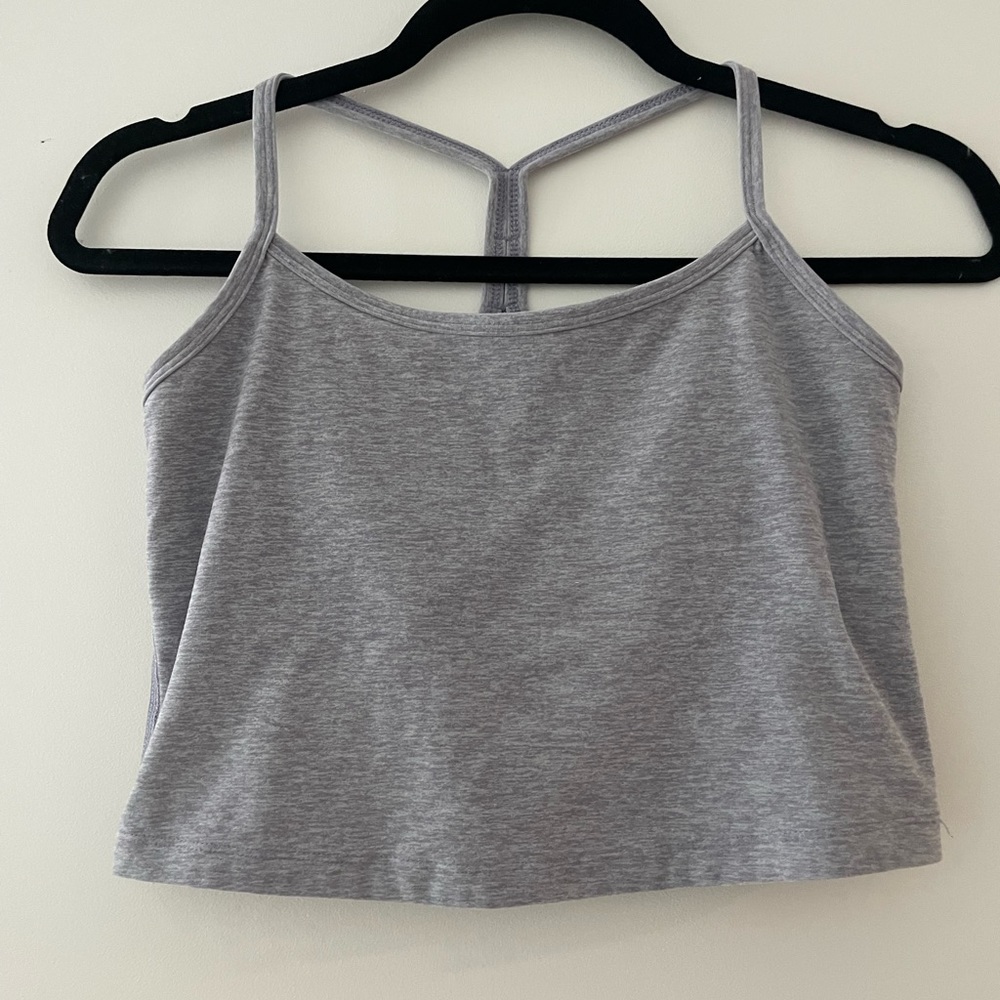 Beyond Yoga Spacedye slim racerback cropped tank, lavender, medium